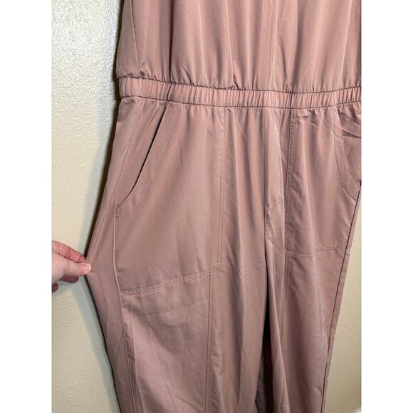 Old Navy StretchTech Jumpsuit pink large NWOT - Picture 5 of 8